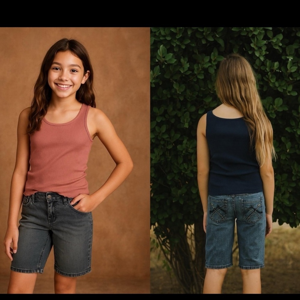 Route 66 Girls Jean Shorts Dark Wash